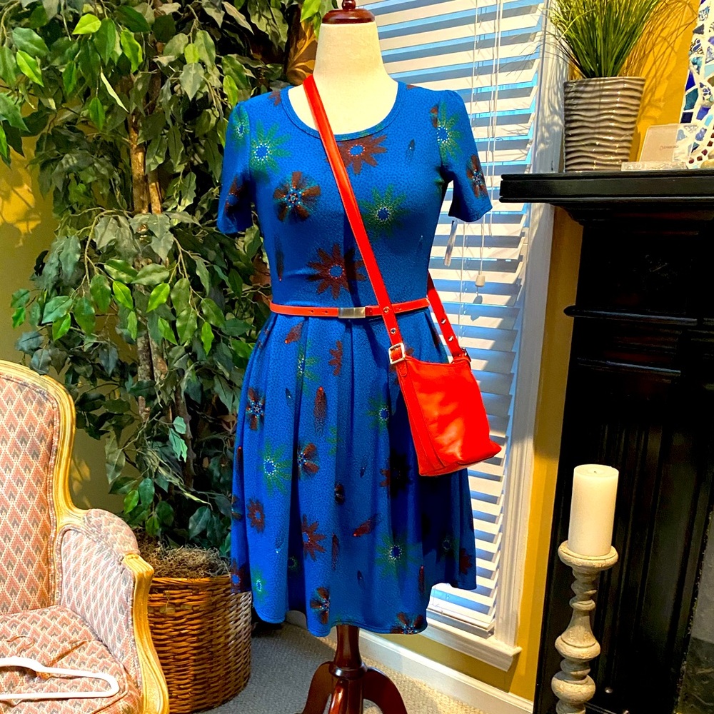 Blue women’s LulaRoe dress, size small.